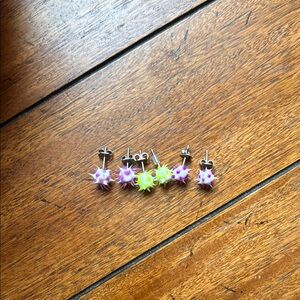Colorful Star-Shaped Kids Earrings